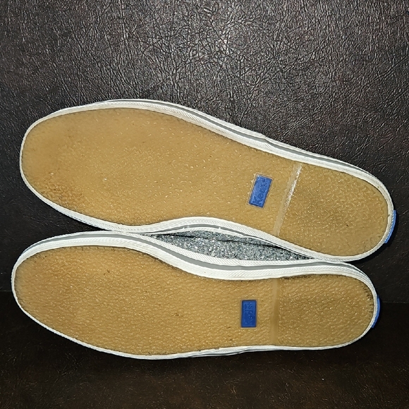 Kate Spade Keds Silver Glitter Sneakers Size 8 - Picture 9 of 13